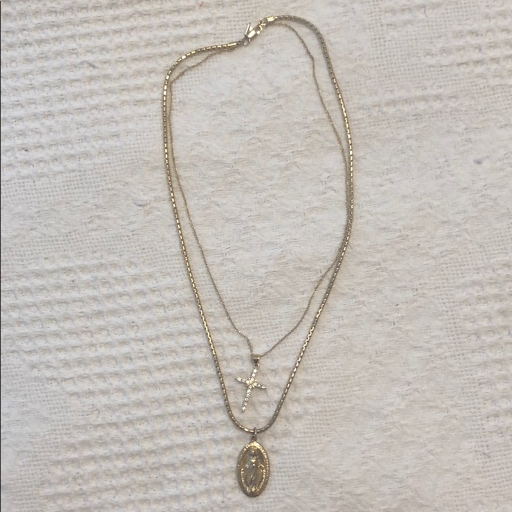 Vanessa Mooney 14 c gold coated necklace